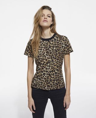 The Kooples + Leopard Print T-Shirt