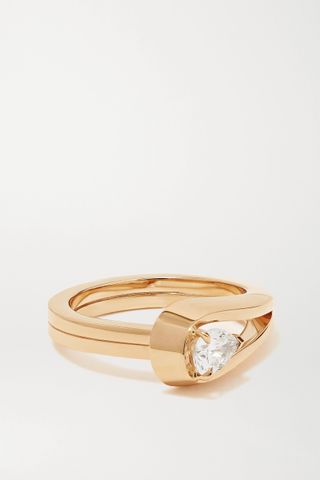 Repossi + Serti Inversé 18-Karat Rose Gold Diamond Ring