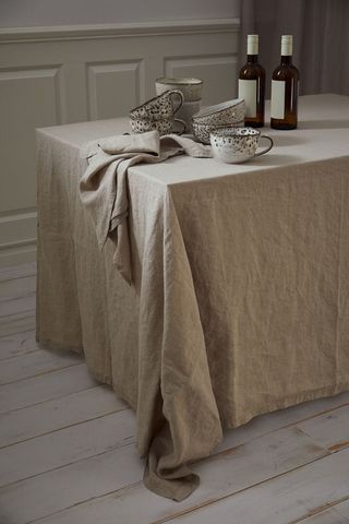 H&M + Washed Linen Tablecloth