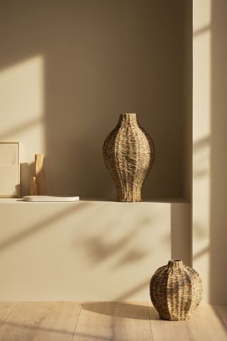 H&M + Large Handmade Seagrass Vase