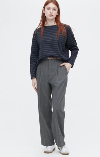 Uniqlo + Wide-Fit Pleated Pants