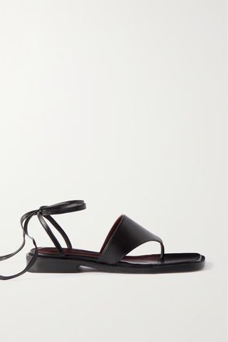 Staud + Alexandre Lace-Up Leather Sandals