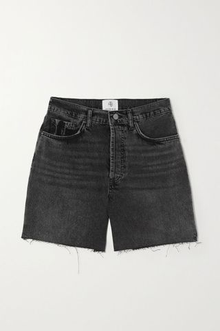 Anine Bing + Kat Distressed Denim Shorts