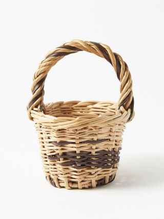 Loewe + X Salone del Mobile Leather-Trim Basket Bag