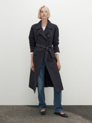 Massimo Dutti + Trench Coat With Belt