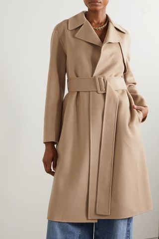 Theory + Belted Wool Cashmere-Blend Trench Coat