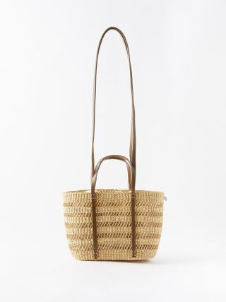 Muuñ + Andrea Leather-Trim Basket Bag