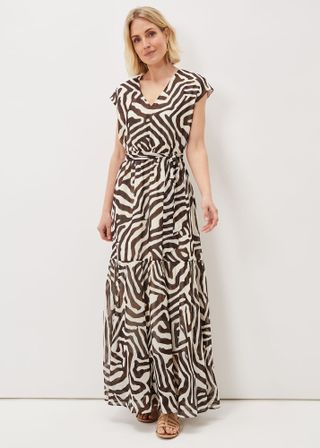 Phase Eight + Zalaya Zebra Print Maxi Dress