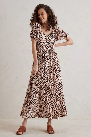 Kachel + Zebra Print Maxi Dress