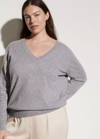 Vince + Cashmere Weekend V-Neck Sweater