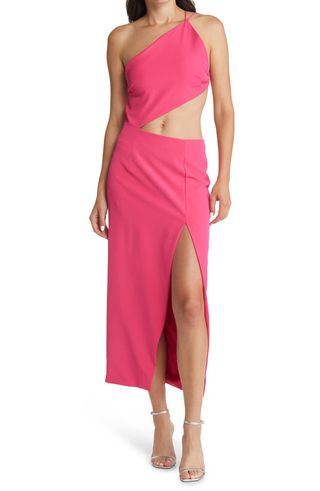 Bardot + Luna One-Shoulder Cutout Midi Dress