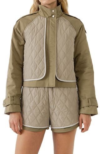 Grey Lab + Quilted Panel Jacket