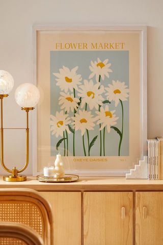 Gale Switzer + Gale Switzer Flower Market Oxeye Daisies Art Print
