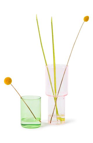 Block + Stackable Two-Piece Glass Vase