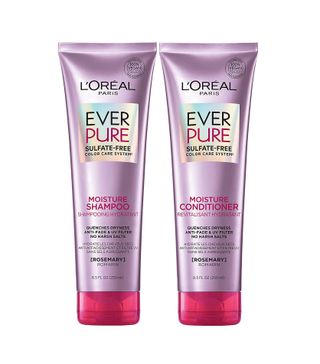 L'Oréal Paris + EverPure Moisture Sulfate Free Shampoo and Conditioner for Color-Treated Hair