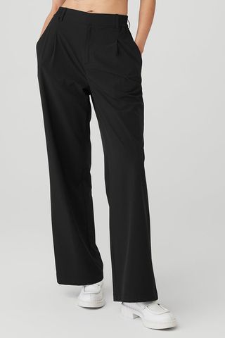 Alo Yoga + High-Waist Pursuit Trouser in Black