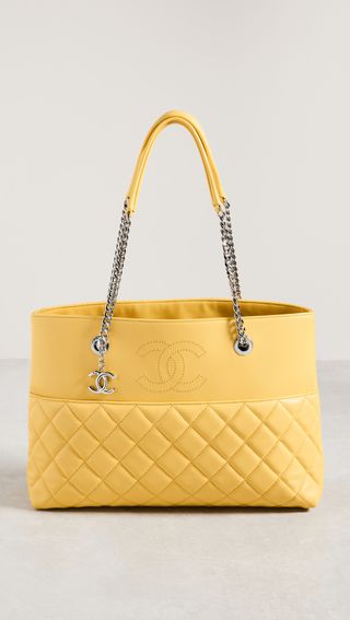 What Goes Around Comes Around + Chanel Yellow Lambskin Large Tote