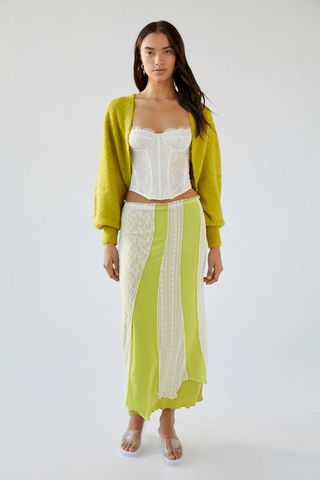 Urban Outfitters + Uo Beatrix Spliced Maxi Skirt