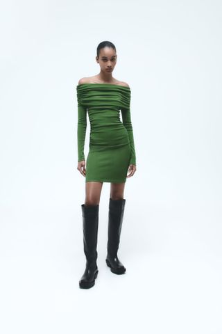 Zara + Off-The-Shoulder Dress