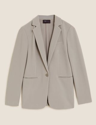 M&S Collection + Jersey Crepe Single Breasted Blazer