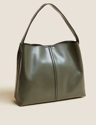 M&S Collection + Faux Leather Shoulder Bag