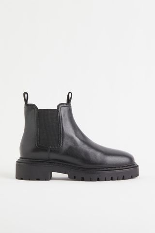 H&M + Leather Chelsea Boots