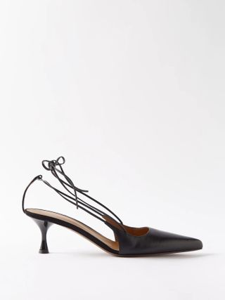 Neous + Sada 55 Leather Ankle-Tie Sandals