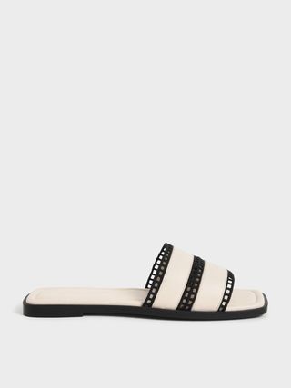 Charles & Keith + Cut-Out Square Toe Slides
