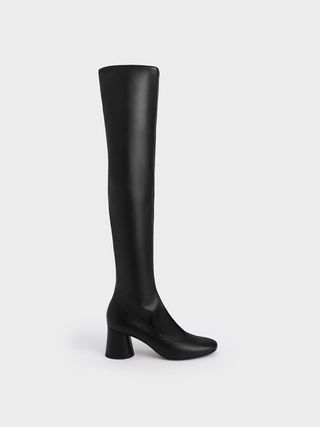Charles & Keith + Cylindrical Heel Thigh-High Boots