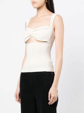 Agolde + Ribbed Cut-Out Top