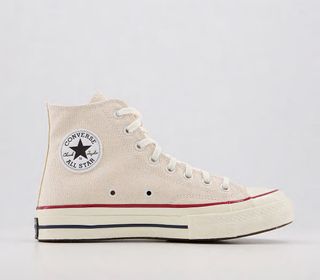 Converse + All Star Hi 70s Trainers in Parchment