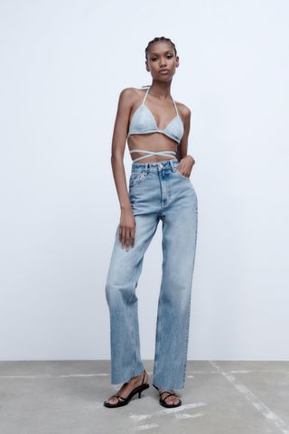 Zara + Wide Leg Jeans