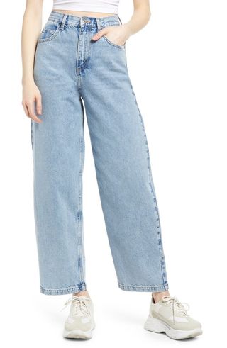 Topshop + Baggy Wide Leg Nonstretch Jeans