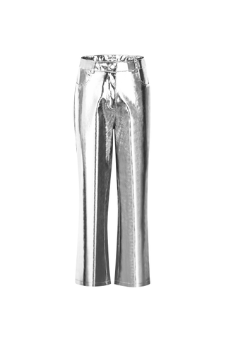 Amy Lynn + Lupe Silver Metallic Trousers