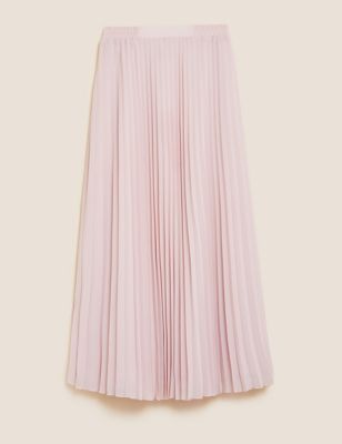 M&S Collection + Pleated Midaxi Skirt