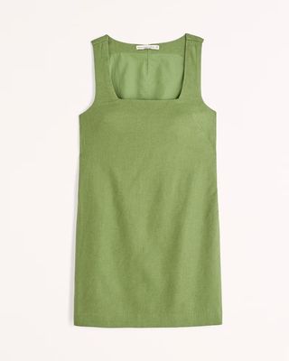 Abercrombie & Fitch + Linen-Blend Wide Strap Mini Dress