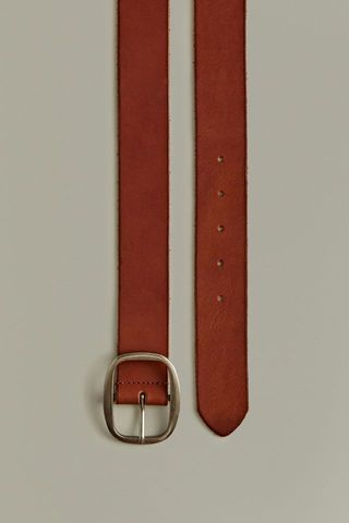 Urban Outfitters + Oval Buckle Leather Belt