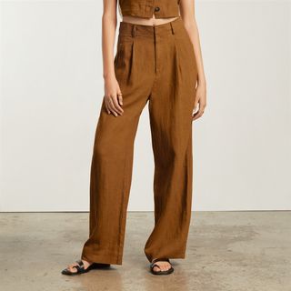 Everlane + The Linen Way-High Drape Pants