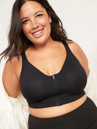 Old Navy + High-Support PowerSoft Zip-Front Sports Bra