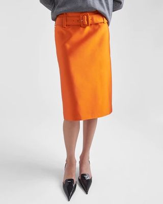 Prada + Belted Pencil Skirt