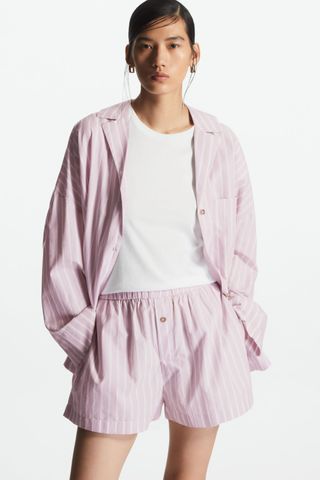 COS + Relaxed-Fit Poplin Shorts