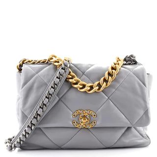 Chanel + 19 Flap Bag Quilted Lambskin Large