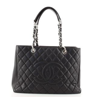 Chanel + Grand Shopping Tote Quilted Caviar