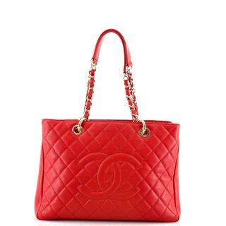 Chanel + Grand Shopping Tote Quilted Caviar