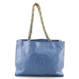 Chanel + Vintage Cc Chain Tote Lambskin Large