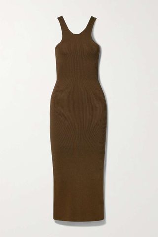 Totême + Ribbed-Knit Midi Dress