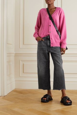 R13 + D'arcy Cropped Wide-Leg Jeans