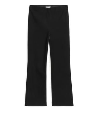 ARKET + Cropped Cotton Stretch Trousers