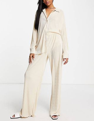 ASOS + Plisse Relaxed Trouser Co-Ord