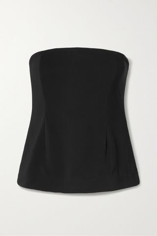 COS + Strapless Stretch-Crepe Bustier Top